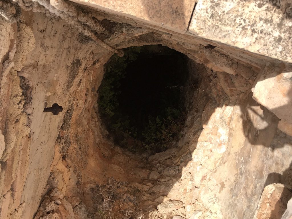 Inside the dried-up well